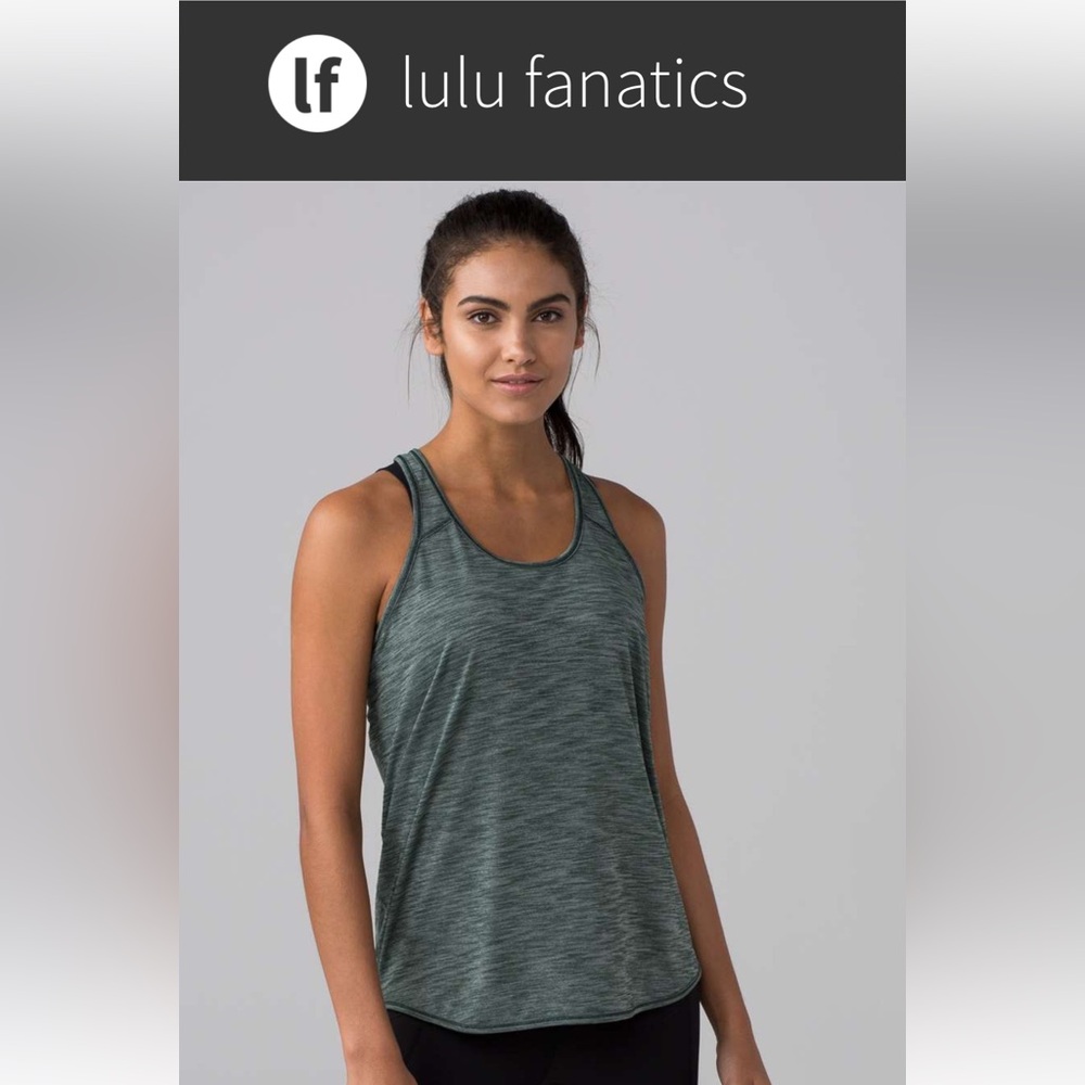 Lululemon Essential Tank Heathered Dark Forest